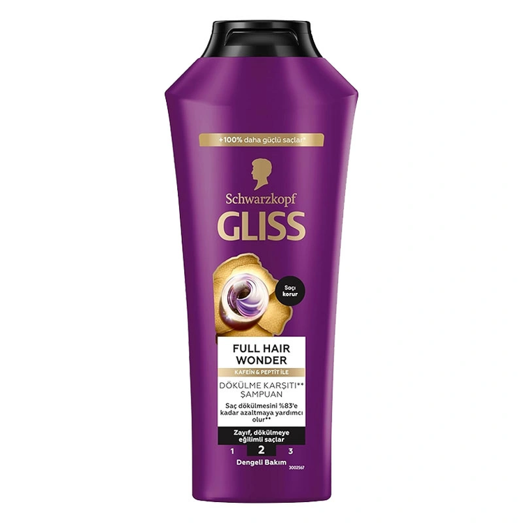 شامپو گلیس ضد ریزش و تقویت کننده مو مدل فول هیر واندر Gliss