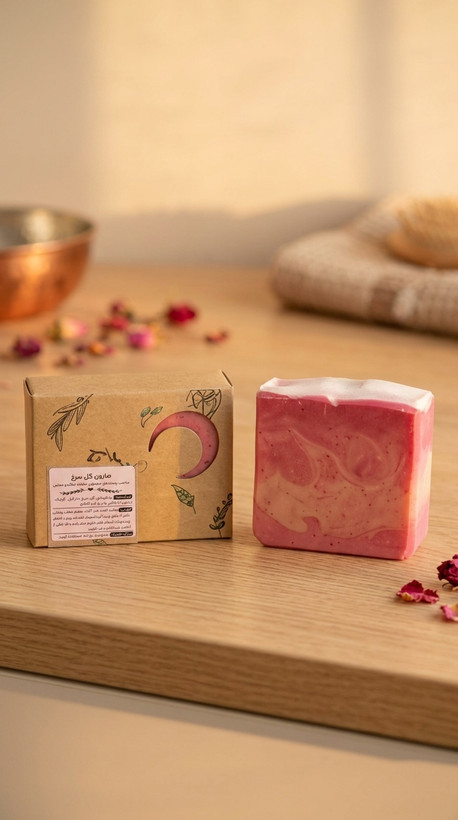 صابون گیاهی گل سرخ مهتاب (آبرسان و جوانساز قوی)