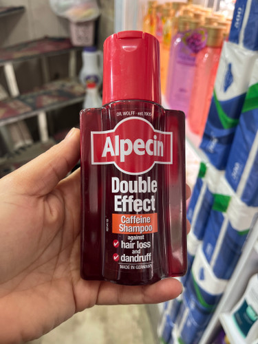 شامپو ضد ریزش و ضد شوره آلپسین (Alpecin) مدل Double Effect کافئین حجم ۲۰۰ میلیلیتر