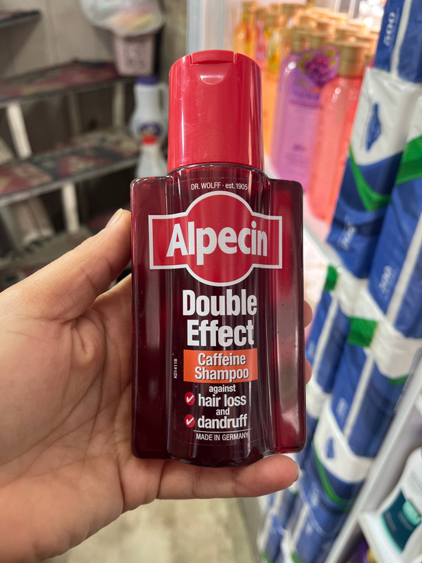 شامپو ضد ریزش و ضد شوره آلپسین (Alpecin) مدل Double Effect کافئین حجم ۲۰۰ میلیلیتر