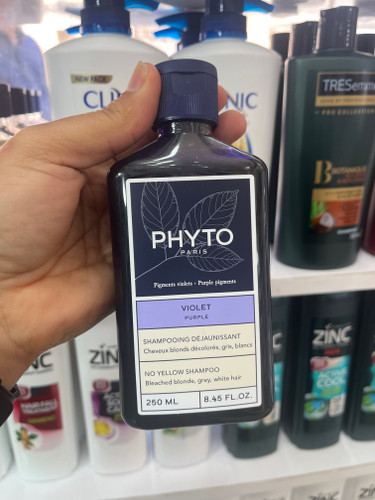 شامپو ضد زردی فیتو (Phyto) مدل Violet مخصوص موهای دکلره، خاکستری و سفید حجم ۲۵۰ میلیلیتر
