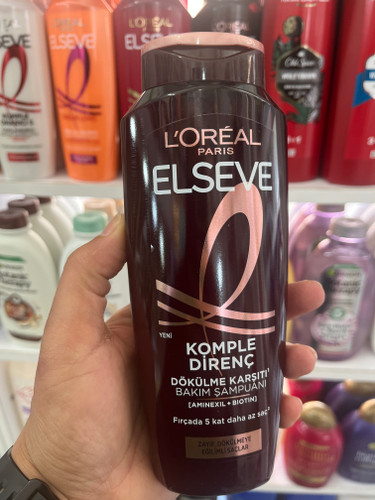 شامپو ضد ریزش لورآل (L'Oréal) مدل Elseve Komple Direnç حاوی آمینکسیل و بیوتین حجم ۳۰۰ میلیلیتر