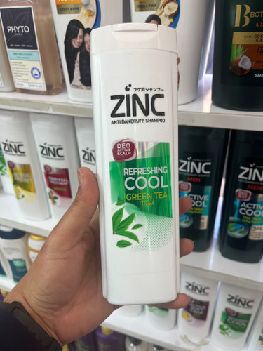 شامپو ضد شوره زینک مدل Refreshing Cool با عصاره چای سبز