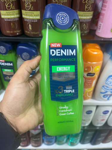 شامپو صورت و بدن دنیم (Denim) مدل Energy حجم ۴۰۰ میلیلیتر