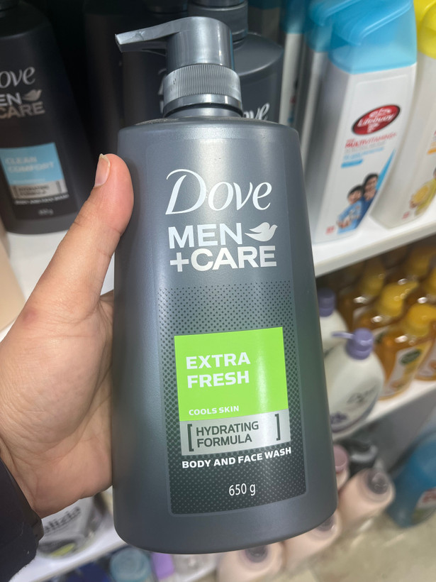 شامپو بدن و صورت مردانه داو (Dove) مدل Extra Fresh خنککننده حجم ۶۵۰ میلیلیتر