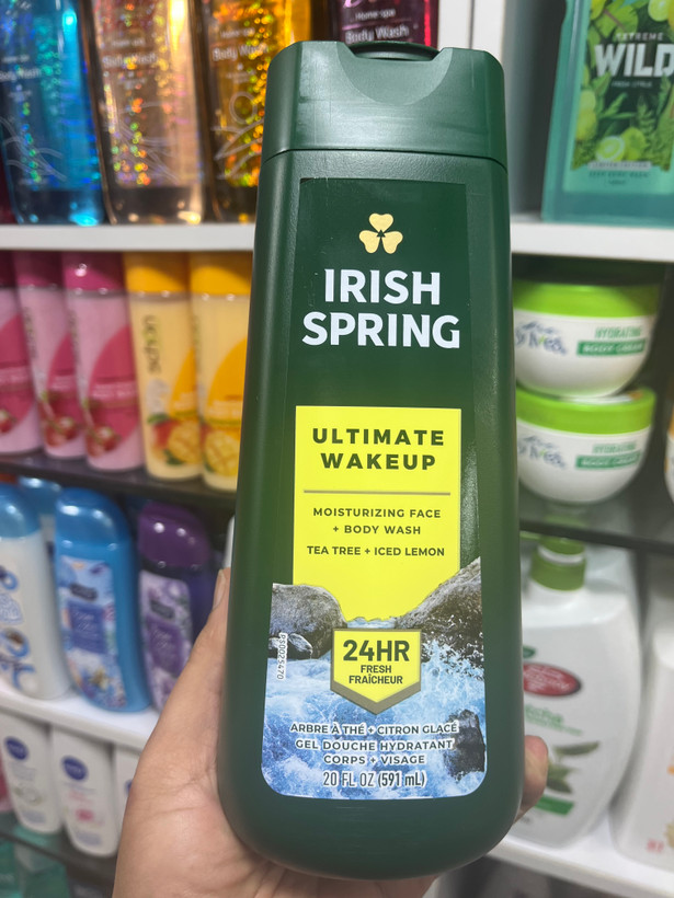 شامپو بدن و صورت آیریش اسپرینگ (Irish Spring) مدل Ultimate Wakeup حجم ۵۹۱ میل