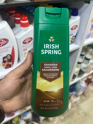 شامپو بدن آیریش اسپرینگ (Irish Spring) مدل Saharan Dawn با رایحه سدر و خسخس حجم ۵۹۱ میل