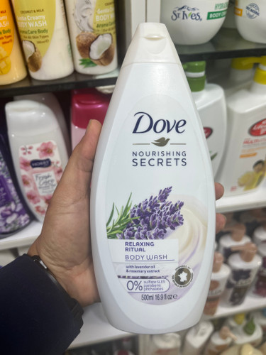شامپو بدن داو (Dove) مدل Relaxing Ritual حاوی روغن اسطوخودوس و رزماری حجم ۵۰۰ میلیلیتر