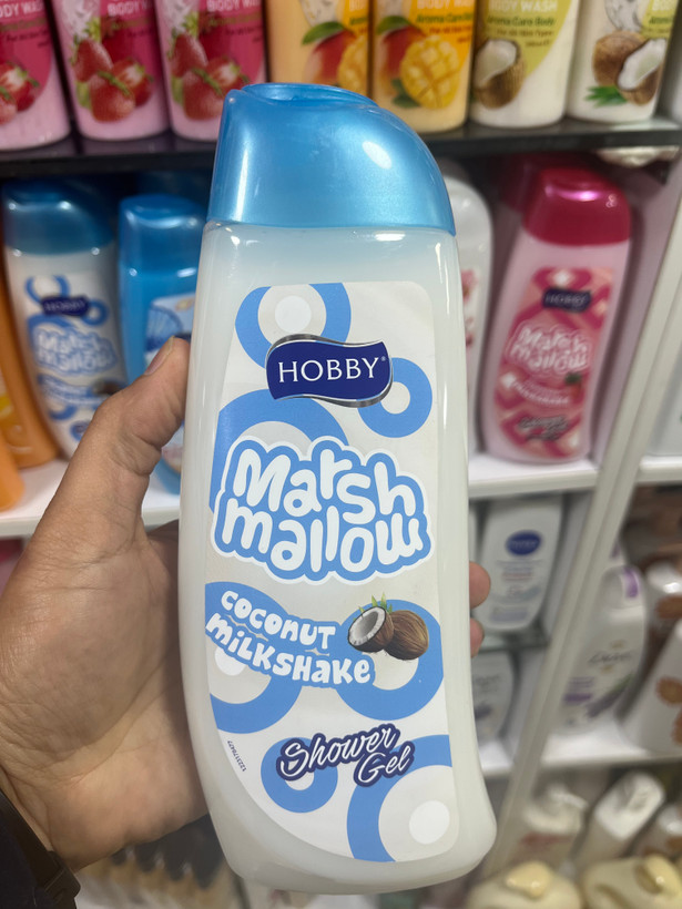 شامپو بدن هابی Hobby مدل Marshmallow با رایحه Coconut Milkshake حجم ۵۰۰ میلیلیتر