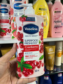 لوسیون بدن وازلین (Vaseline) مدل Superfood Cranberry سری Healthy Bright – حجم ۵۰۰ میلیلیتر