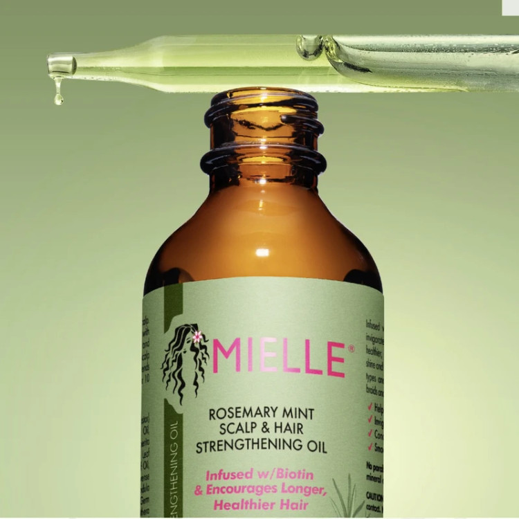 روغن مو رزماری مییله اصل مدل Mielle Organics Rosemary scalp strengthening حجم 60 میلی لیتر