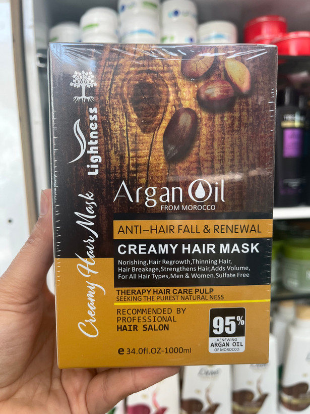 ماسک موی لایتنس (Lightness) مدل روغن آرگان مراکشی – حجم ۱۰۰۰ میلیلیتر (بدون سولفات)