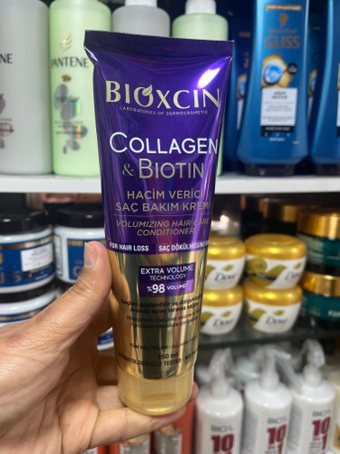 نرمکننده حجمدهنده و ضد ریزش بایوکسین (Bioxcin) مدل کلاژن و بیوتین – ۲۵۰ میلیلیتر