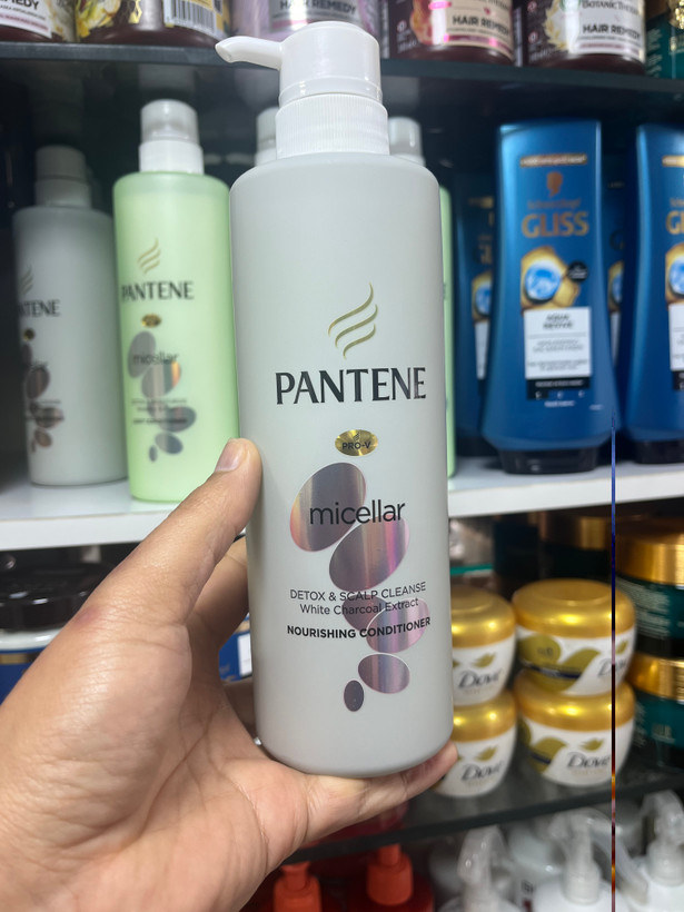 نرمکننده پنتن (Pantene) سری Micellar مدل Detox & Scalp Cleanse حاوی زغال سفید – ۵۳۰ میلیلیتر