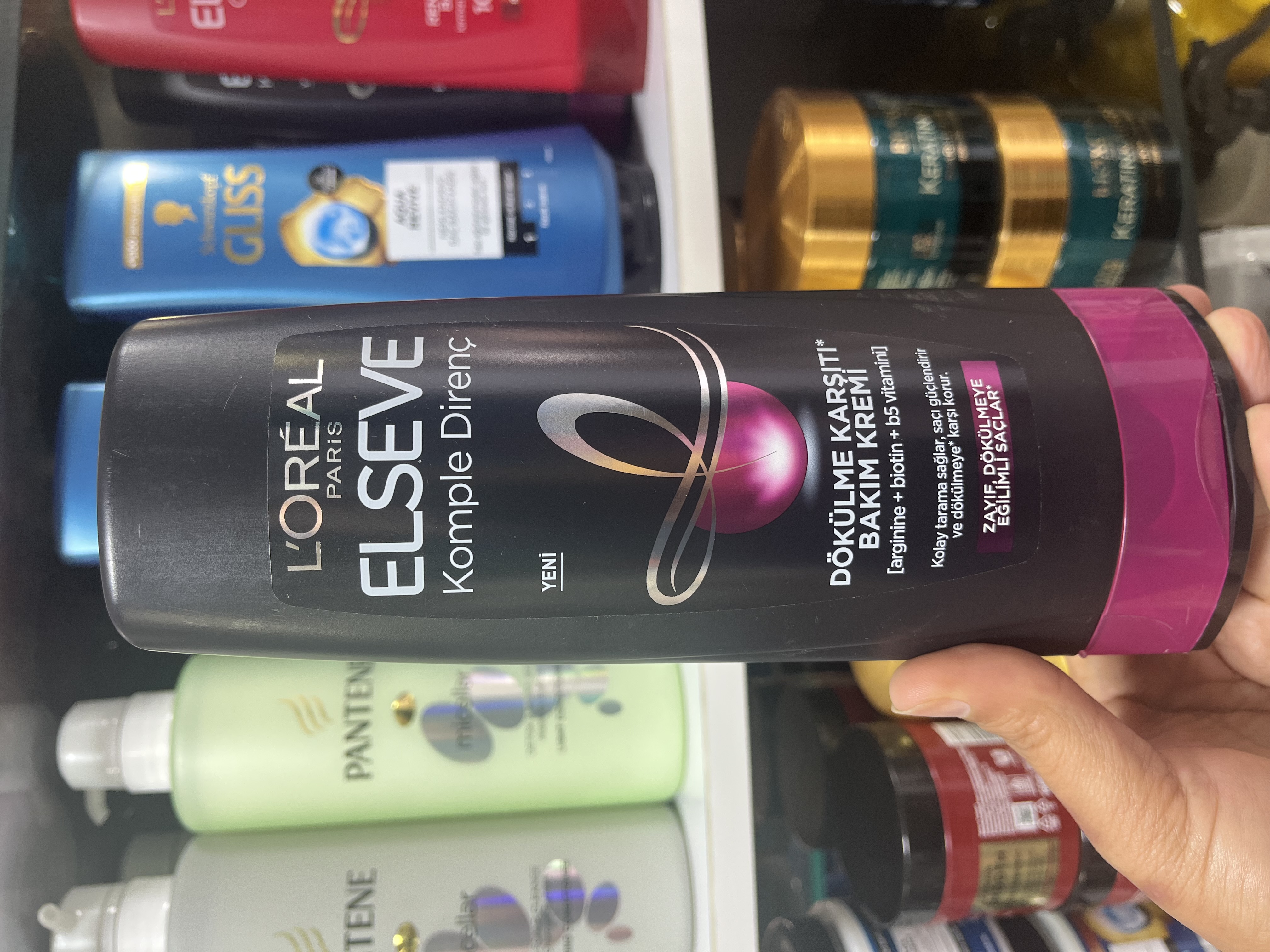 نرمکننده مو ضد ریزش لورآل (L'Oréal) مدل Komple Direnç حاوی بیوتین و آرژنین – ۳۶۰ میلیلیتر