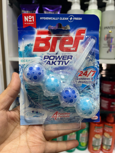 توپک تعویضی توالت فرنگی برف (Bref) مدل Power Aktiv با رایحه کاج – ۵۰ گرم