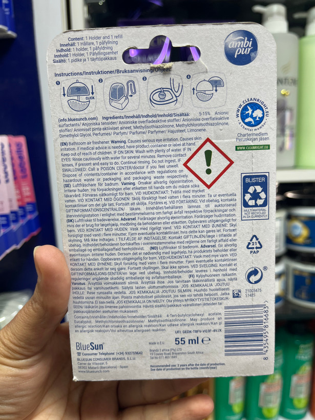 مایع خوشبوکننده و ضدعفونیکننده توالت فرنگی بلو سان (BlueSun) – مدل Liquid Rim Block
