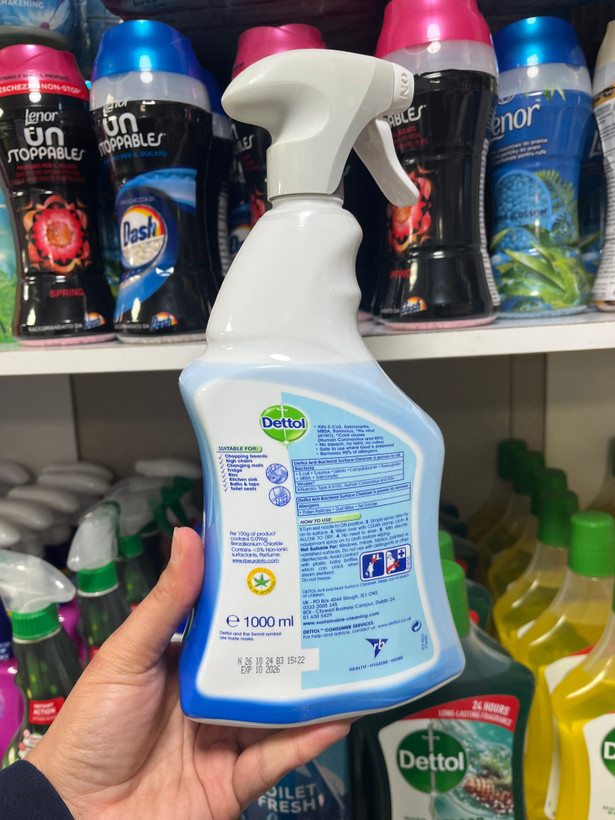 اسپری ضدعفونیکننده سطوح دتول (Dettol) مدل Anti-Bacterial – حجم ۱۰۰۰ میل