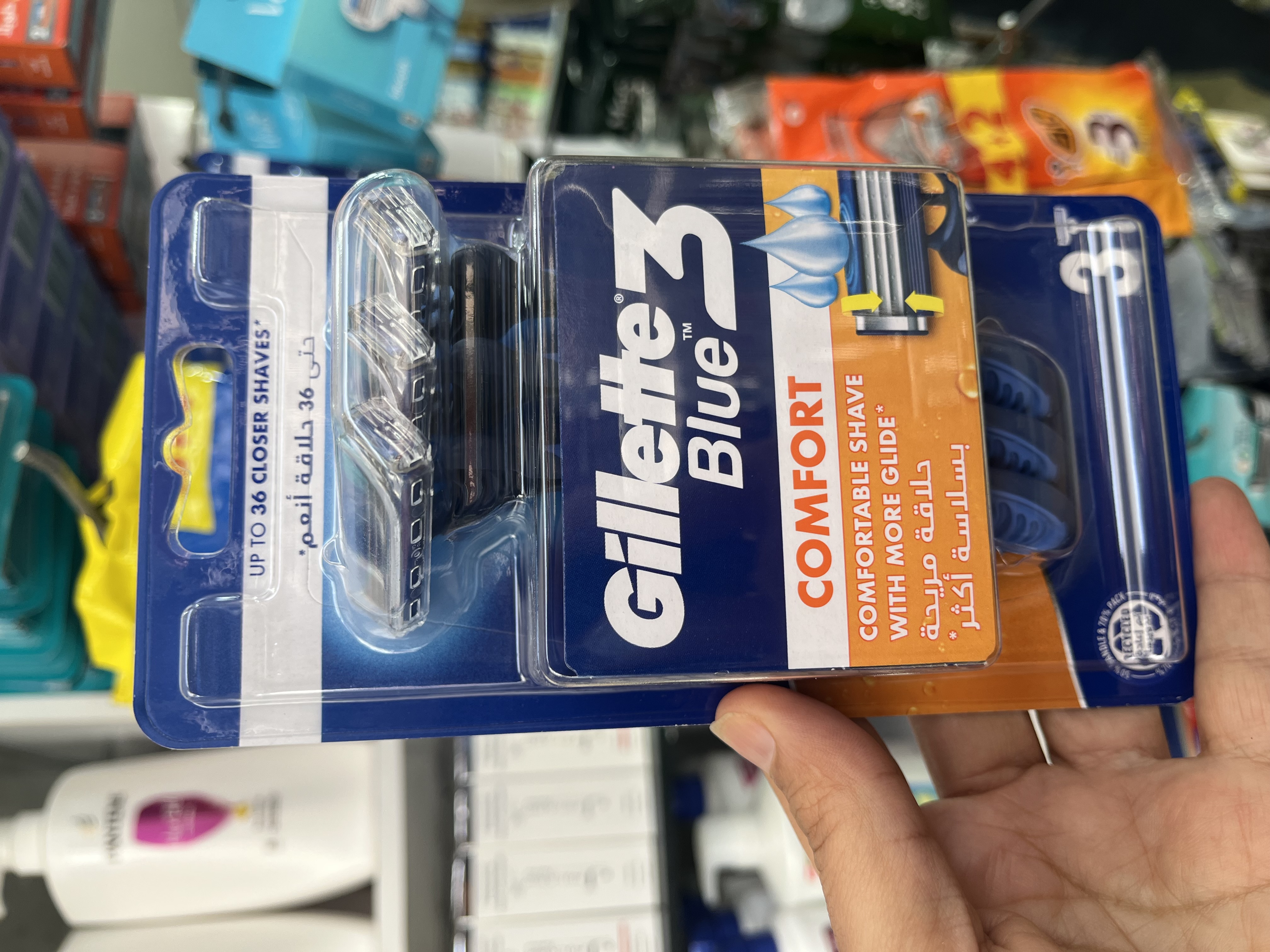 خودتراش ۳ عددی ژیلت (Gillette) مدل Blue 3 Comfort با تکنولوژی شستشوی سریع