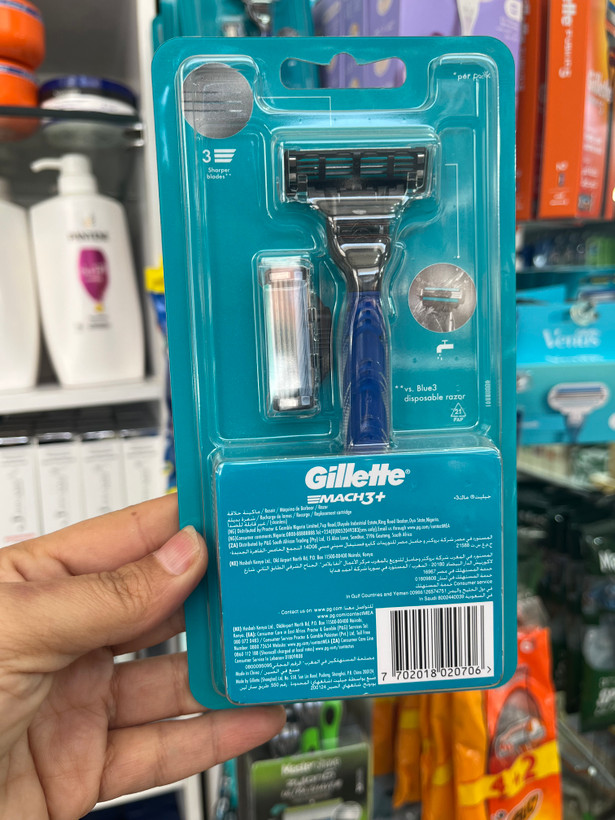 خودتراش ژیلت (Gillette) مدل Mach3+ (ماک ۳ پلاس) به همراه ۱ عدد تیغ یدک