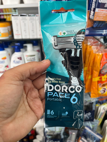 خودتراش ۶ تیغه دورکو (DORCO) مدل PACE 6 - دارای نوار ویتامین E و آلوئهورا