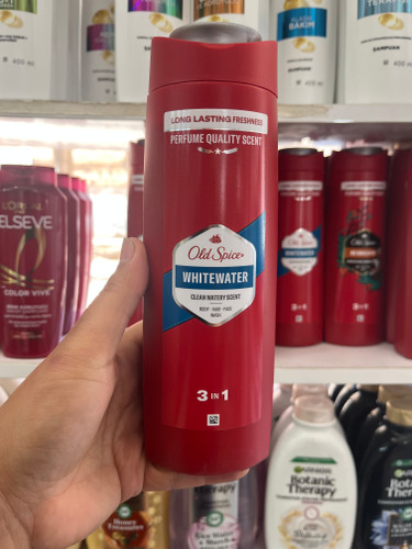 شامپو ۳ کاره سر، بدن و صورت اولد اسپایس (Old Spice) مدل Whitewater - حجم ۴۰۰ میلیلیتر