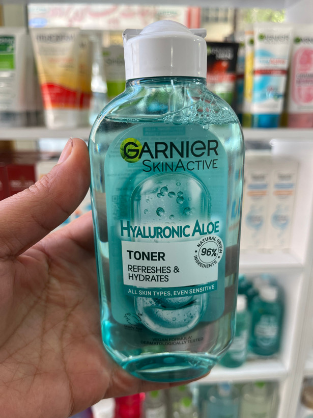 تونر شادابکننده و پاککننده گارنیه (Garnier) حاوی آلوئهورا - مخصوص پوستهای نرمال تا مختلط (حجم ۲۰۰ میلیلیتر)
