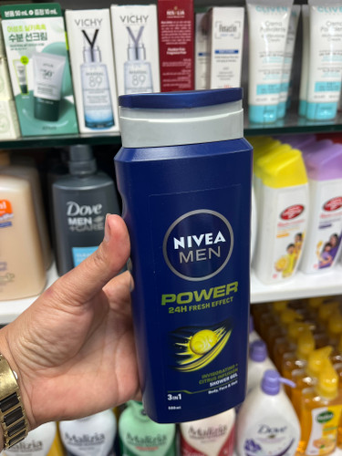 شامپو بدن و سر مردانه نیوآ (NIVEA MEN) مدل پاور (Power) - عصاره مرکبات (حجم ۵۰۰ میلیلیتر)