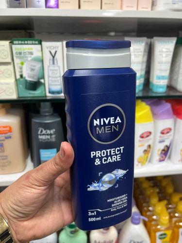 شامپو سر و بدن مردانه نیوآ (NIVEA MEN) مدل Protect & Care - حاوی آلوئهورا (حجم ۵۰۰ میلیلیتر)
