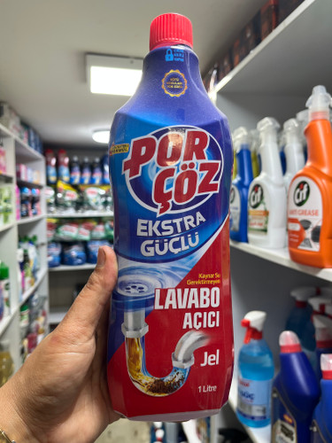 ژل لولهبازکن اکسترا قوی پورچوز (Porçöz) مدل Lavabo Açıcı - حجم ۱ لیتر