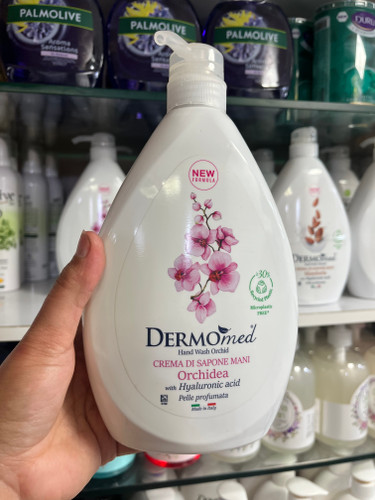 مایع دستشویی کرمی درمومد (DERMOmed) مدل Orchid حاوی هیالورونیک اسید - ۱ لیتر