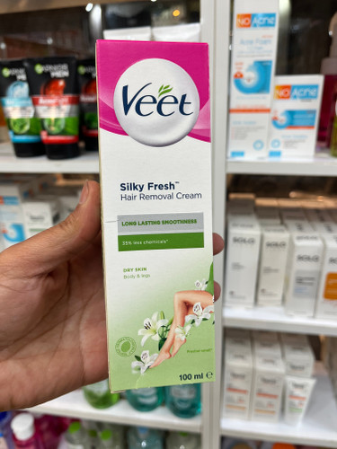 کرم موبر بدن و پا وایت (Veet) مدل Silky Fresh مخصوص پوست خشک - ۱۰۰ میلیلیتر