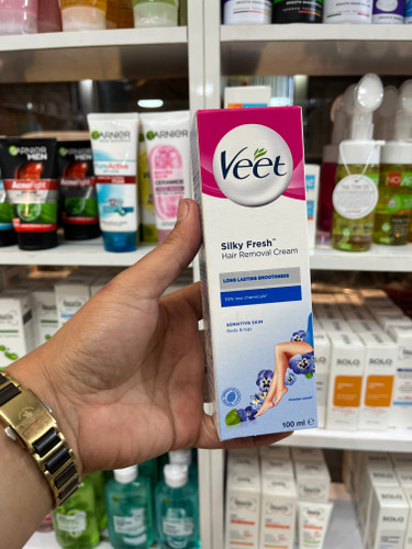 کرم موبر بدن و پا وایت (Veet) مدل Silky Fresh مخصوص پوستهای حساس - ۱۰۰ میلیلیتر