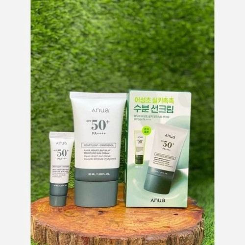 پک دوقلو ضد آفتاب هارتلیف آنوآ (Anua) مدل Silky Moisture - (حجم ۵۰ml + ۱۰ml)