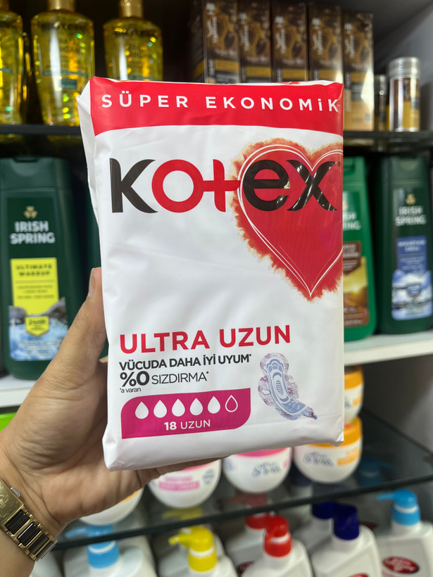 نوار بهداشتی ۱۸ عددی کوتکس (Kotex) مدل Ultra Uzun - سایز بزرگ با جذب فوقالعاده