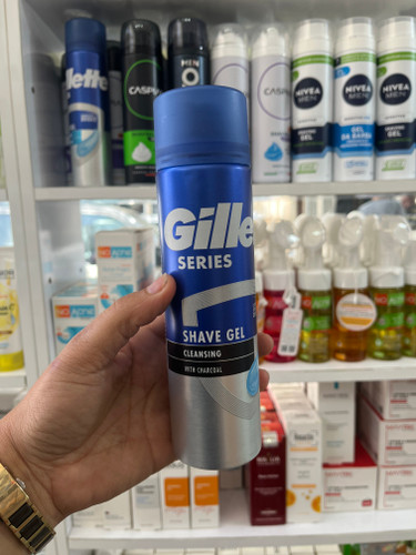 ژل اصلاح صورت ژیلت (Gillette) سری Series مدل Charcoal (زغال فعال) - حجم ۲۰۰ میلیلیتر