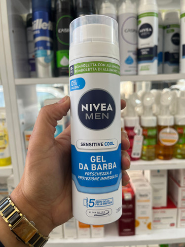 ژل اصلاح صورت مردانه نیوآ (Nivea) سری Men مدل Sensitive Cool (خنک کننده) - حجم ۲۰۰ میلیلیتر