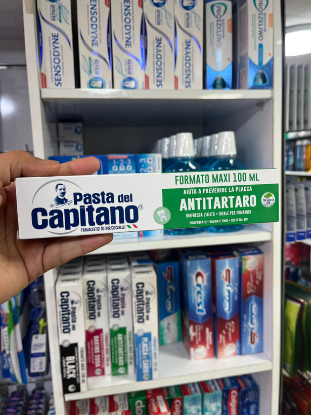 خمیر دندان پاستا دل کاپیتانو (Pasta del Capitano) مدل Antitartaro (ضد جرم) مخصوص سیگاریها - حجم ۱۰۰ میلیلیتر