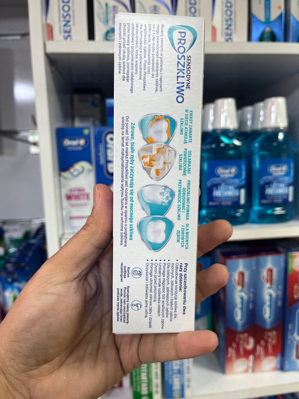 خمیر دندان سنسوداین (Sensodyne) مدل Proszkliwo - تقویت مینا و رفع حساسیت