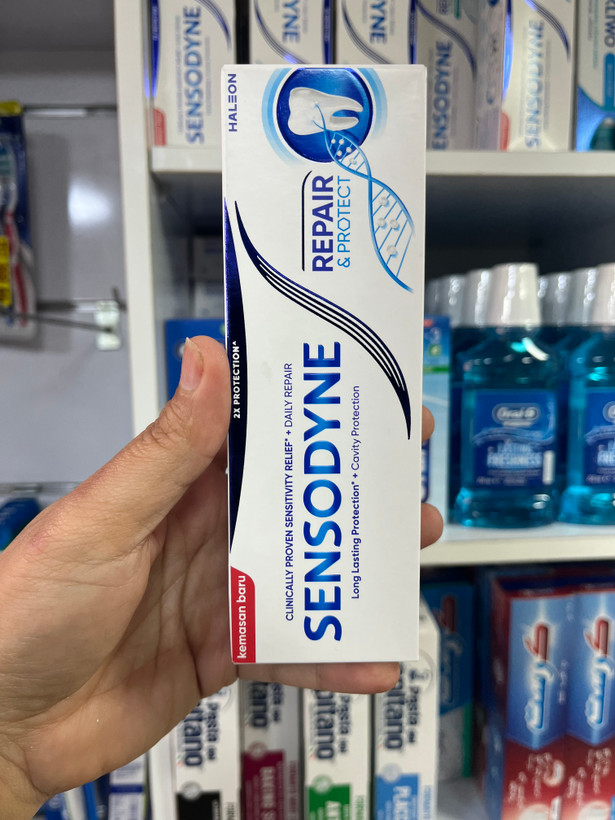 خمیر دندان سنسوداین (Sensodyne) مدل Repair & Protect - رفع حساسیت و ترمیم روزانه