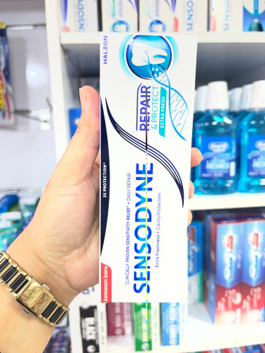 خمیر دندان سنسوداین (Sensodyne) مدل Repair & Protect Extra Fresh - ترمیمکننده و خوشبوکننده قوی