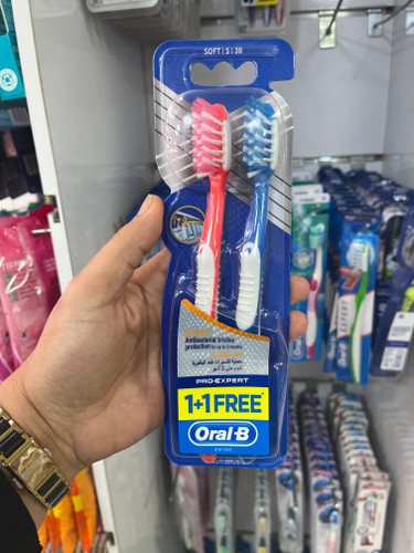 پک ۲ عددی مسواک اورال-بی (Oral-B) مدل پرو-اکسپرت پرو-فلکس - با فناوری انعطافپذیری و الیاف نرم