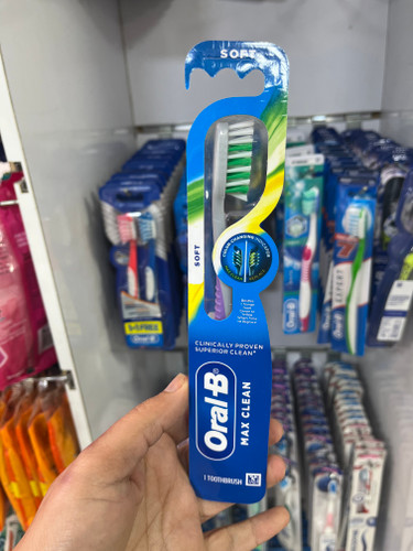 مسواک اورال-بی (Oral-B) مدل مکس کلین - الیاف نرم با نشانگر تعویض هوشمند و پاککننده برتر