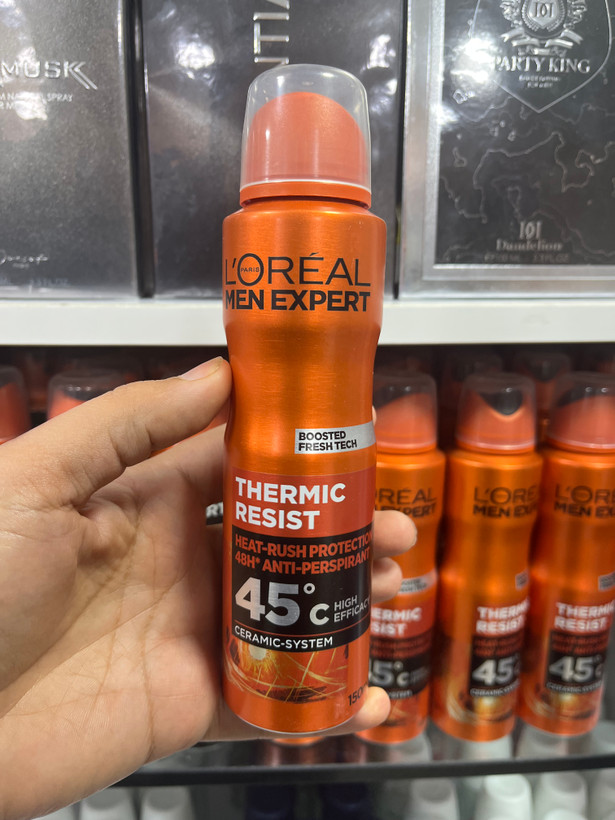 اسپری خوشبوکننده و ضد تعریق مردانه لورآل (L'Oréal Men Expert) مدل بوستد - سیستم سرامیکی، محافظت ۴۸ ساعته
