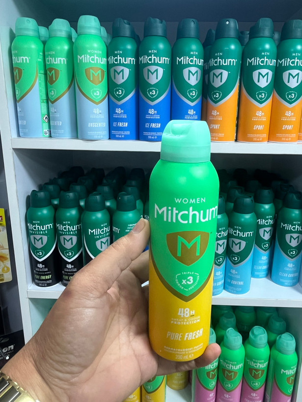 اسپری ضد تعریق و خوشبوکننده زنانه میچام (Mitchum) مدل Pure Fresh - محافظت ۳ برابر، ۴۸ ساعته، طراوت خالص