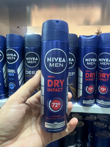 اسپری ضد تعریق مردانه نیوآ (Nivea Men) مدل درای ایمپکت (Dry Impact) - محافظت ۷۲ ساعته، آنتیباکتریال