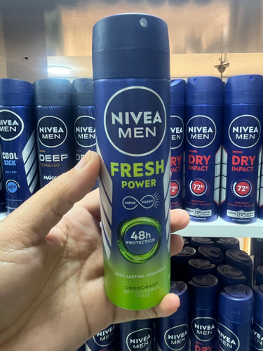 اسپری دئودورانت مردانه نیوآ (Nivea Men) مدل فرش پاور (Fresh Power) - رایحه اینفینی فرش، ۴۸ ساعته