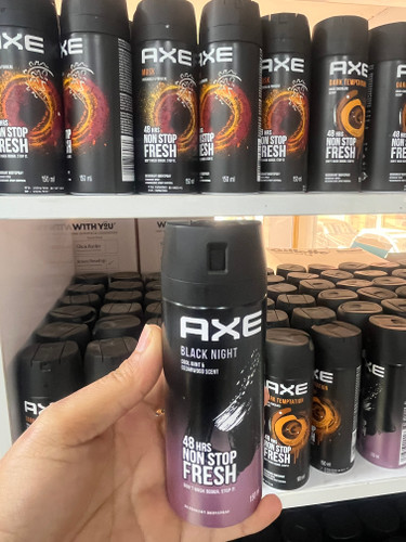 اسپری دئودورانت مردانه اکس (Axe) مدل بلک نایت (Black Night) - رایحه نعناع و چوب سدر