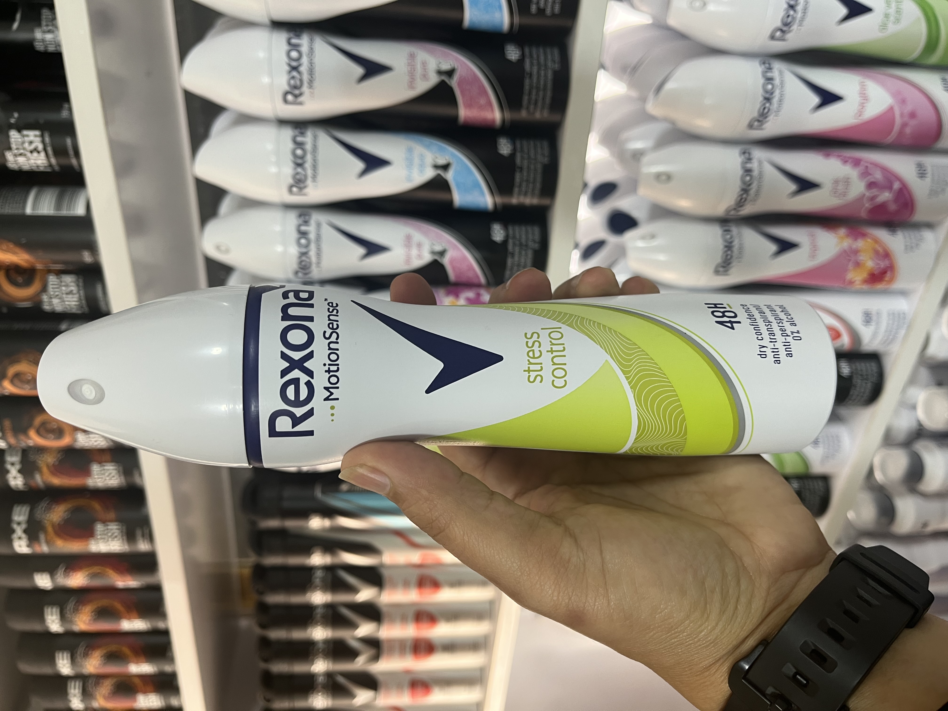 اسپری ضدتعریق Rexona مدل کنترل استرس بدون الکل - 200 میلی‌لیتر
