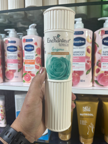 پودر خوشبوکننده بدن زَنانه اِنچِنتور (Enchanteur) مدل Gorgeous حجم ۲۵۰ گرم